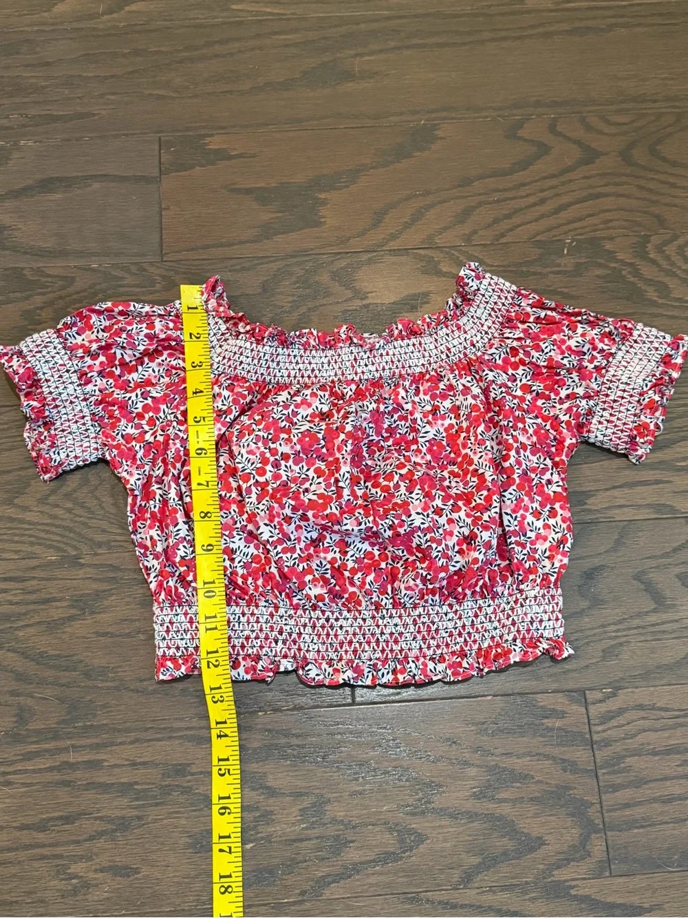 J.Crew Cotton Poplin Cropped Top Liberty Wiltshire Floral Print Size XS